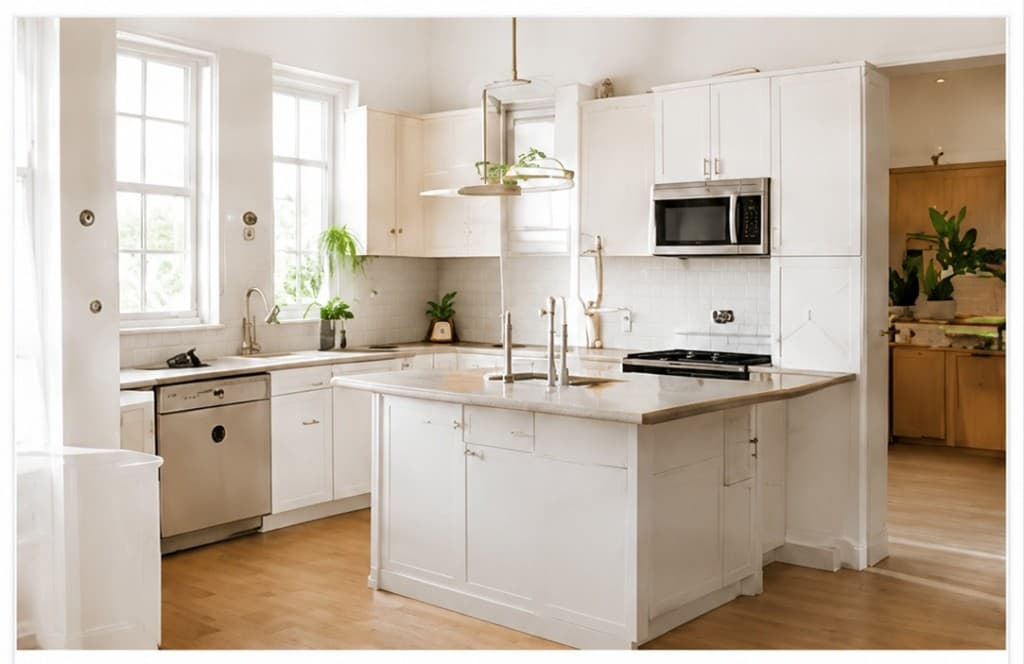 Spotless modern kitchen after professional renovation and home maintenance in Edmonton